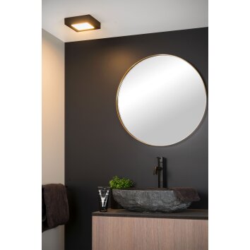 Lucide BRICE Deckenleuchte LED Schwarz, 1-flammig