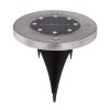 Globo 4er Set Solarleuchte LED Edelstahlfarben, 8-flammig