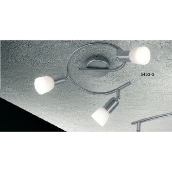 Globo CATHY Strahler Edelstahlfarben, Nickel-Matt, 3-flammig