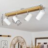 Javel Deckenleuchte Braun, Chrom, Holzoptik, 4-flammig
