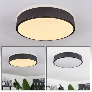 Samaira Deckenleuchte LED Schwarz, Weiß, 1-flammig