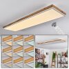 LED Panel-Leuchte Salmi, dimmbar per Fernbedienung, Lichtfarbe einstellbar 2700-6500 Kelvin