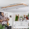 LED Panel-Leuchte Salmi, dimmbar per Fernbedienung, Lichtfarbe einstellbar 2700-6500 Kelvin
