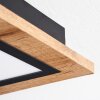LED-Panel Salmi mit Holzoptik-Rahmen, dimmbar per Fernbedienung, 3000K warmweiß