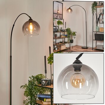 Tapitapa Bogenstehlampe Schwarz, 1-flammig