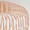 Skandinavische Deckenleuchte Wemude mit Käfigschirm in Beige, sichtbare E27-Fassung