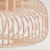 Skandinavische Deckenleuchte Wemude mit Käfigschirm in Beige, sichtbare E27-Fassung