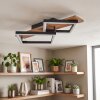 Cascada Deckenleuchte Braun, Holzoptik, Schwarz, 1-flammig