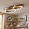Cascada Deckenleuchte Braun, Holzoptik, Schwarz, 1-flammig