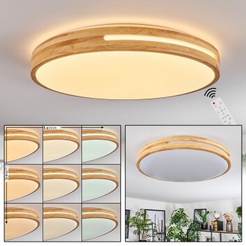LED Deckenleuchte Sofo dimmbar per Fernbedienung, Lichtfarbe einstellbar 3000-6000 Kelvin