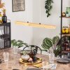 LED naturfarbener Holzstab-Pendelleuchte Carbellino, Lichtfarbe einstellbar 3000-6000 Kelvin