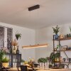 LED naturfarbener Holzstab-Pendelleuchte Carbellino, Lichtfarbe einstellbar 3000-6000 Kelvin