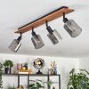 Aggebu Deckenleuchte Glas 8 cm Naturfarben, Schwarz, 4-flammig