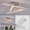 LED Deckenleuchte Arlan mit gekreuzten perforierten Chromarmen, 3000K warmweiß