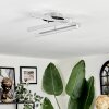 LED Deckenleuchte Arlan mit gekreuzten perforierten Chromarmen, 3000K warmweiß