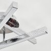 LED Deckenleuchte Arlan mit gekreuzten perforierten Chromarmen, 3000K warmweiß