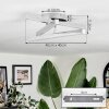 LED Deckenleuchte Arlan mit gekreuzten perforierten Chromarmen, 3000K warmweiß