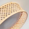 Bambus-Deckenleuchte Barroco, LED, naturfarbenes Rautengeflecht, ø 30 cm, 3000K warmweiß