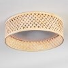 Bambus-Deckenleuchte Barroco, LED, naturfarbenes Rautengeflecht, ø 30 cm, 3000K warmweiß
