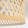 Runde LED-Deckenleuchte Barroco, Bambusgeflecht, Memoryfunktion, 3000 Kelvin, Naturfarben