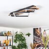 Flache LED Deckenleuchte Cabanas mit rechteckigen Leuchtrahmen, 3000K warmweiß
