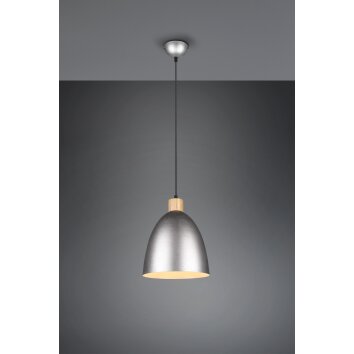 Reality Jagger Pendelleuchte Dunkelbraun, Nickel-Matt, 1-flammig