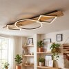 Pompu Deckenleuchte LED Holz hell, Schwarz, 2-flammig