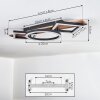 Cascada Deckenleuchte LED Braun, Holzoptik, Schwarz, 1-flammig