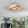 Hadel Deckenleuchte LED Holzoptik, Schwarz, 1-flammig
