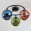 Gastor Deckenleuchte Glas 15 cm Blau, Grün, Kupferfarben, 3-flammig