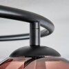 Kugelleuchte Gastor mit Cluster-Anordnung, farbigen Gläsern in Blau, Grün, Klar und Kupfer