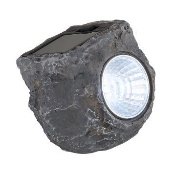 Globo Solar Al Solarleuchte LED Grau, 1-flammig