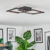 Binor Deckenleuchte LED Naturfarben, Schwarz, 1-flammig