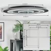 Lidor Deckenleuchte LED Schwarz, 1-flammig