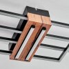 Macos Deckenleuchte LED Chrom, Holzoptik, Schwarz, 1-flammig