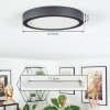 Finsrud Deckenpanel LED Schwarz, 1-flammig