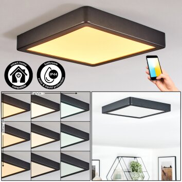 Finsrud Deckenpanel LED Schwarz, 1-flammig