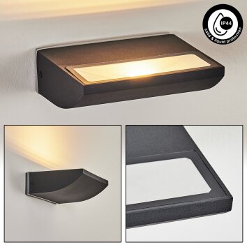 Damor Außenwandleuchte LED Schwarz, 1-flammig