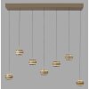 Paul Neuhaus PURE Falling Rings Pendelleuchte LED Bronze, Chrom, 7-flammig, Fernbedienung