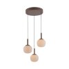 JUST LIGHT NAMI Pendelleuchte LED Sandfarben, 3-flammig