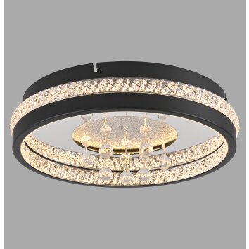 JUST LIGHT HANNI Deckenleuchte LED Schwarz, 1-flammig