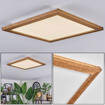 Raimea Deckenpanel LED Naturfarben, Weiß, 1-flammig