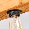 Holz-Deckenleuchte Montgomery, Vintage Balken in Naturfarben, 3 Fassungen E27