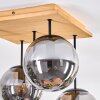 Jomin Deckenleuchte Naturfarben, Schwarz, 5-flammig