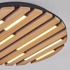 Vorlix Deckenleuchte LED Holzoptik, Schwarz, 1-flammig