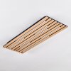Vorlix Deckenleuchte LED Holzoptik, Schwarz, 1-flammig