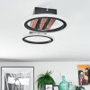 Galen Deckenleuchte LED Holzoptik, Schwarz, 1-flammig