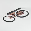 Galen Deckenleuchte LED Holzoptik, Schwarz, 1-flammig