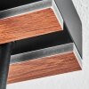 Galen Deckenleuchte LED Holzoptik, Schwarz, 1-flammig