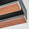 Galen Deckenleuchte LED Holzoptik, Schwarz, 1-flammig